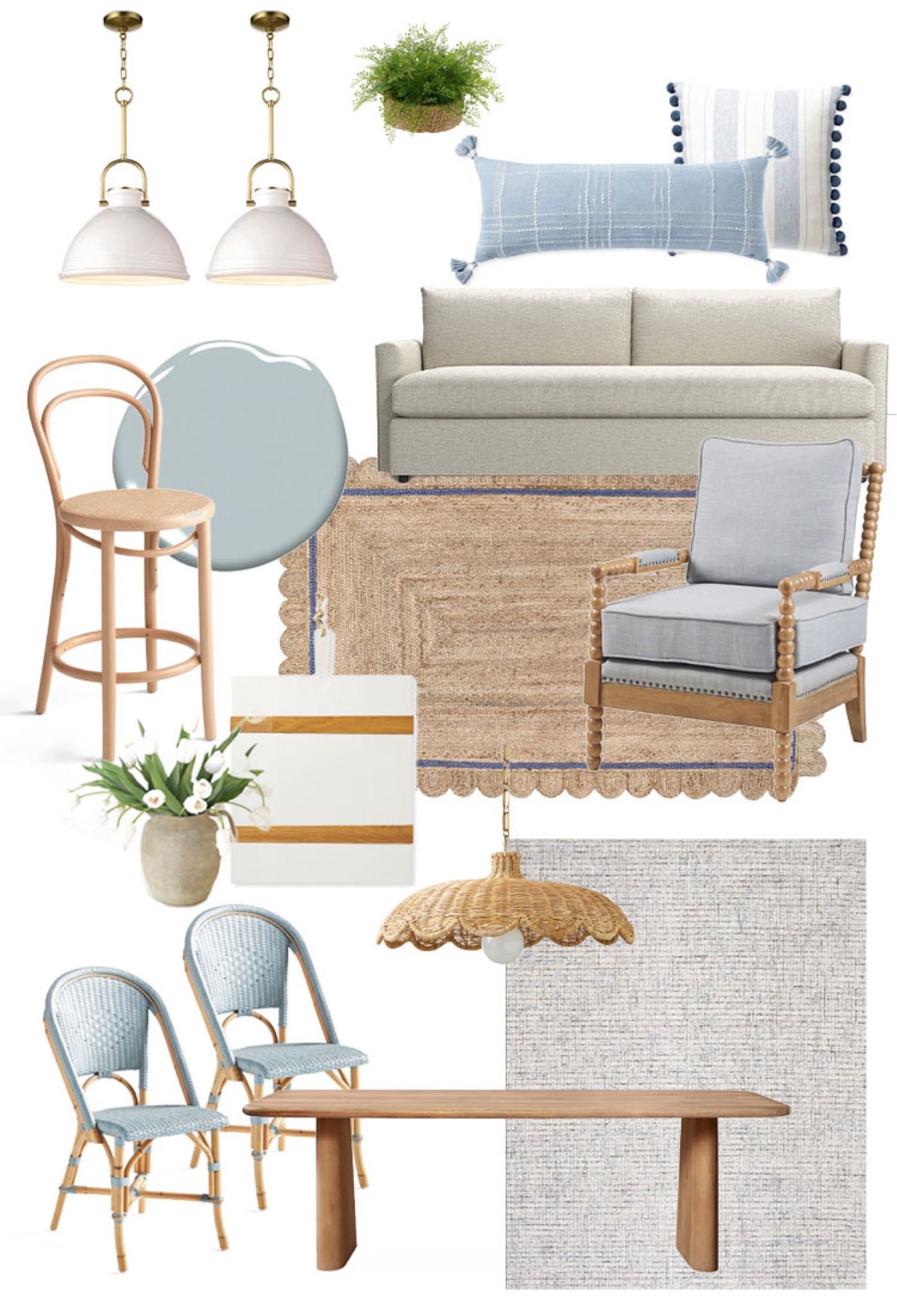 Coastal blue mood board… #moodboard #coastaldesign #coastaldecor #bluedecor #bluelivingroom #bluediningroom

#LTKhome #LTKSeasonal #LTKFind