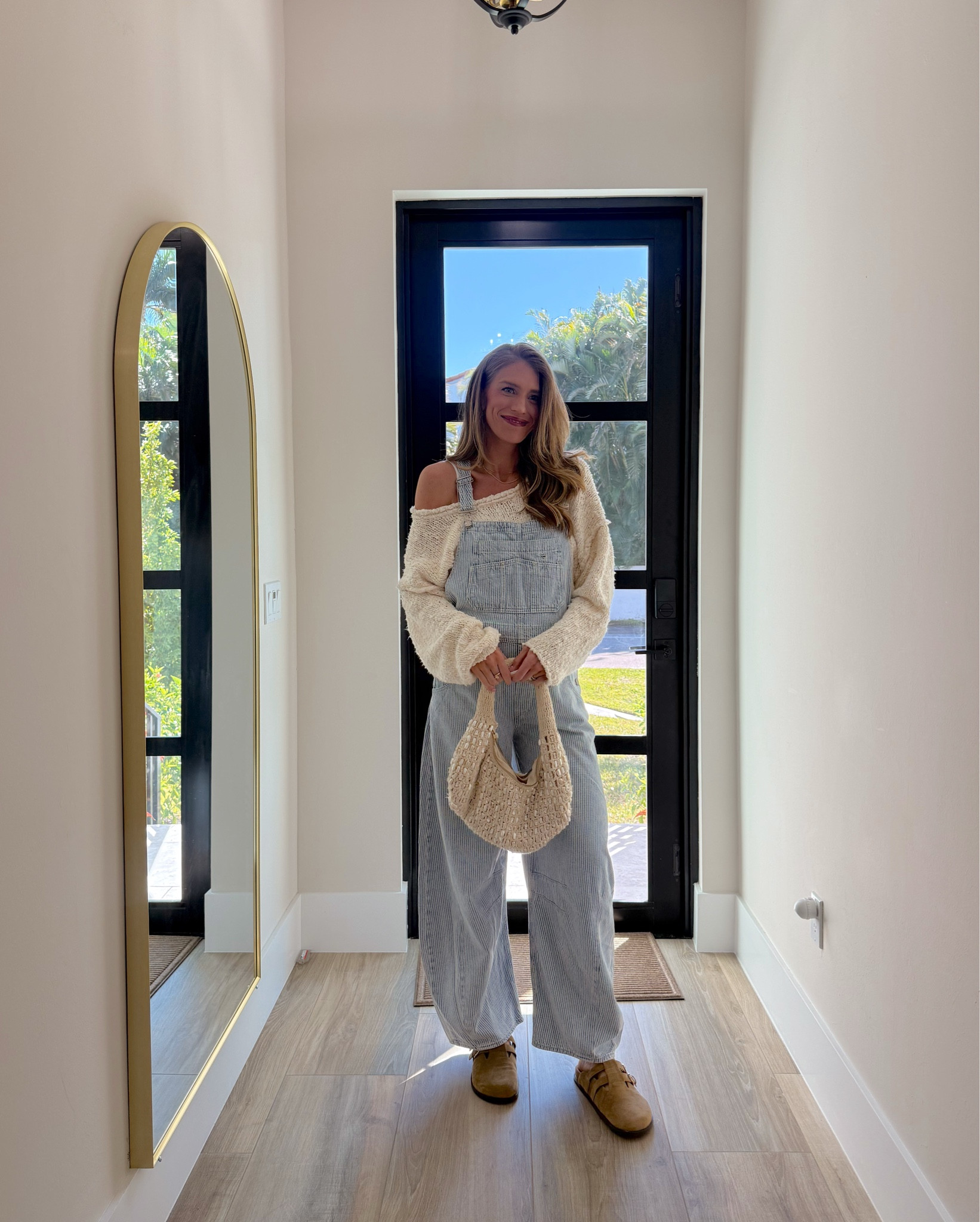 Went shopping today and this is what I wore! Overalls are bump friendly and come in tall sizes. Run bigger. Wearing small tall. Wearing small in sweater. Runs oversized @gapstyle 

#LTKBump #LTKootd #LTKTall