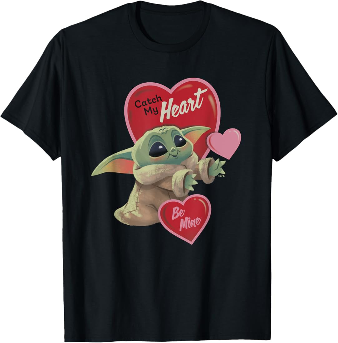 Star Wars The Mandalorian Grogu Be Mine Valentine T-Shirt | Amazon (US)