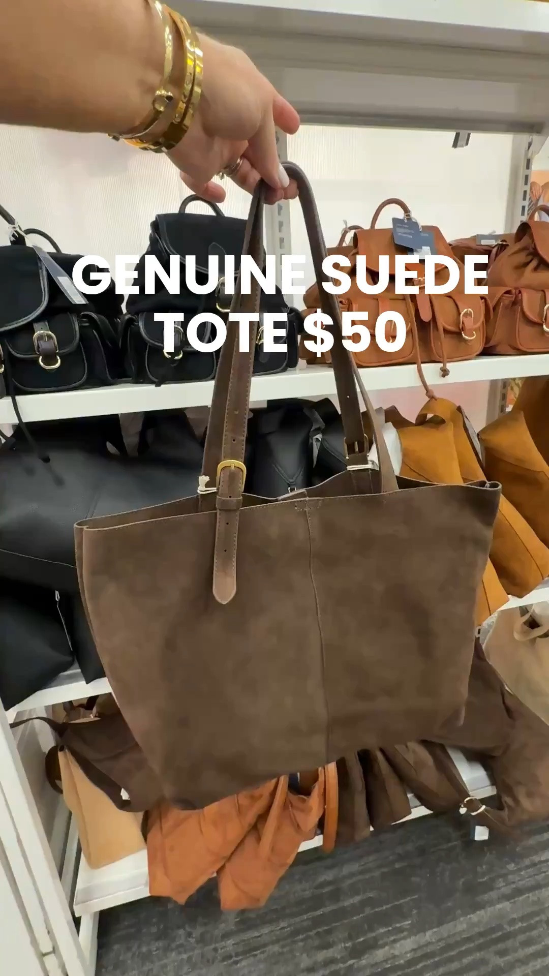 New at @Target  genuine suede tote bag only $50 - Gorgeous, classic👌🏼👌🏼

#LTKOver40 #LTKWorkwear #LTKgrwm
