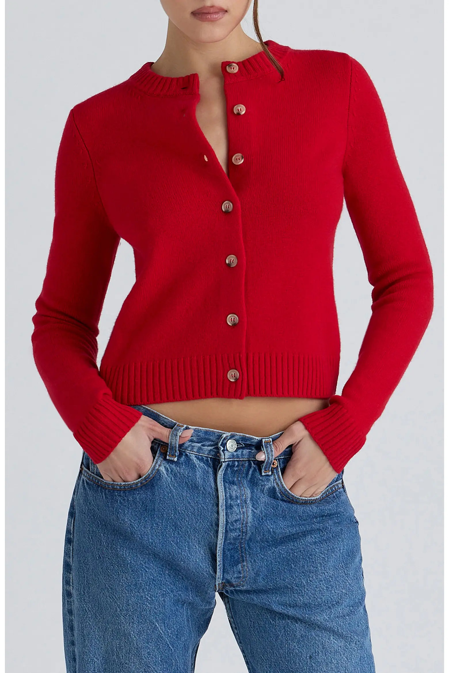 HOUSE OF CB Signature Merino Wool & Cashmere Cardigan (Women) | Nordstrom | Nordstrom