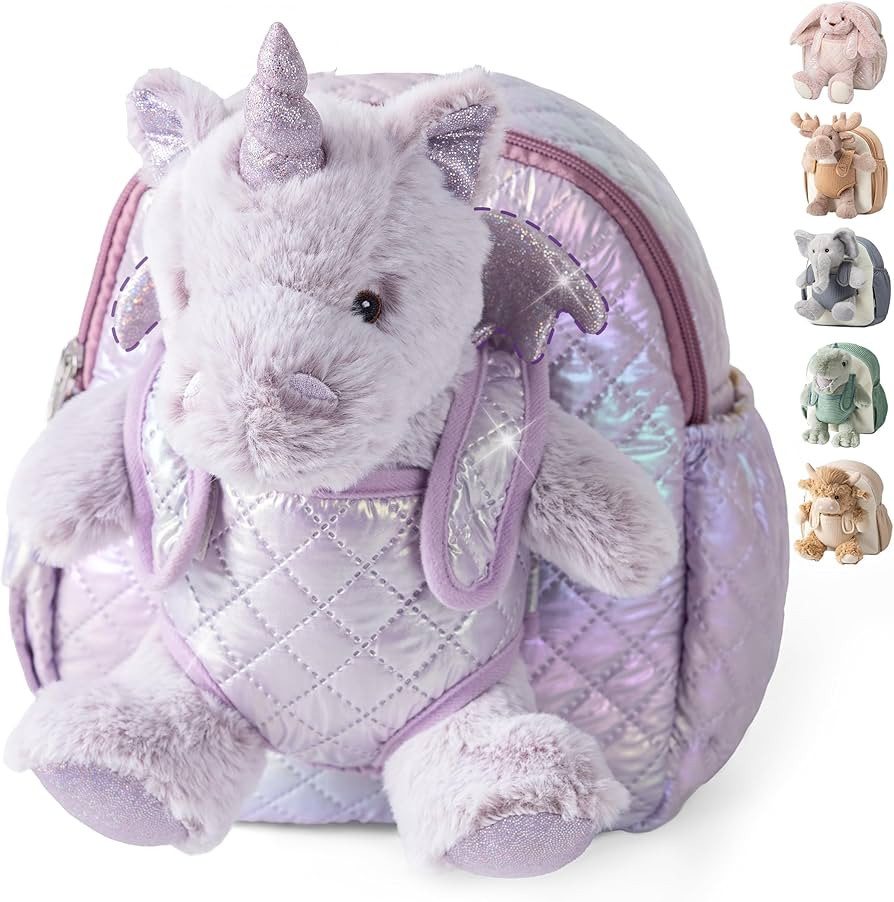 Moonkie Hug & Go Unicorn Toddler Backpack – Soft Plush Bag with Detachable Toy for Girls Aged 2... | Amazon (US)