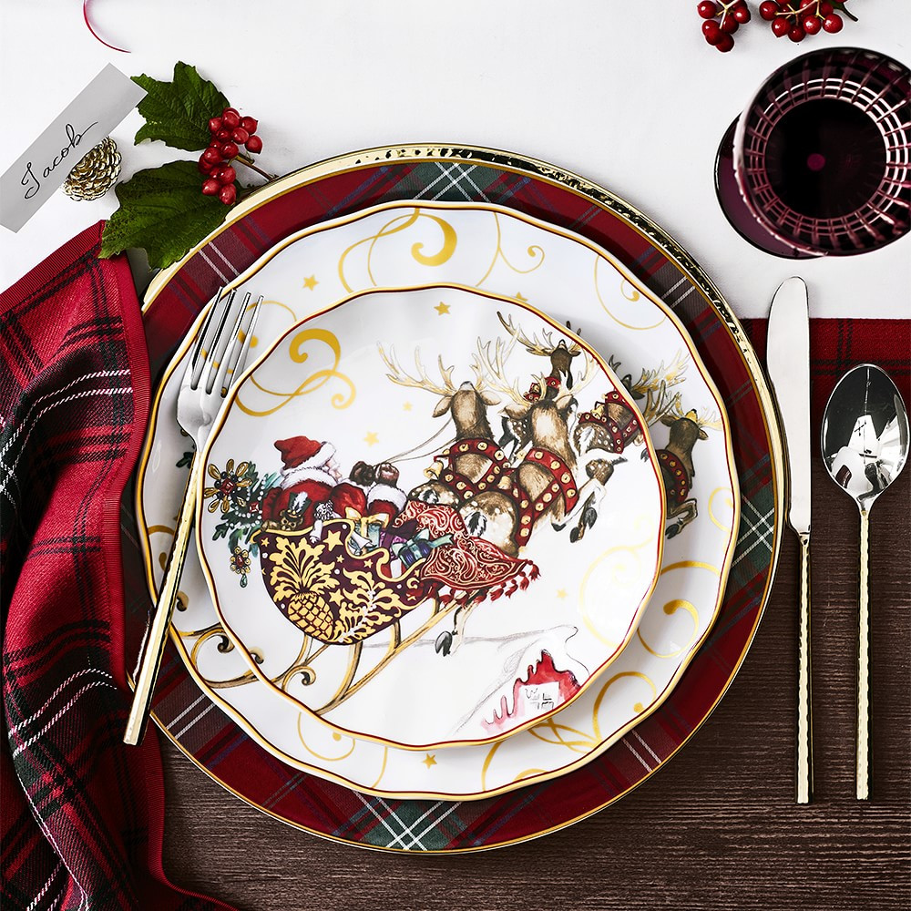 'Twas the Night Before Christmas Dinner Plates | Williams-Sonoma