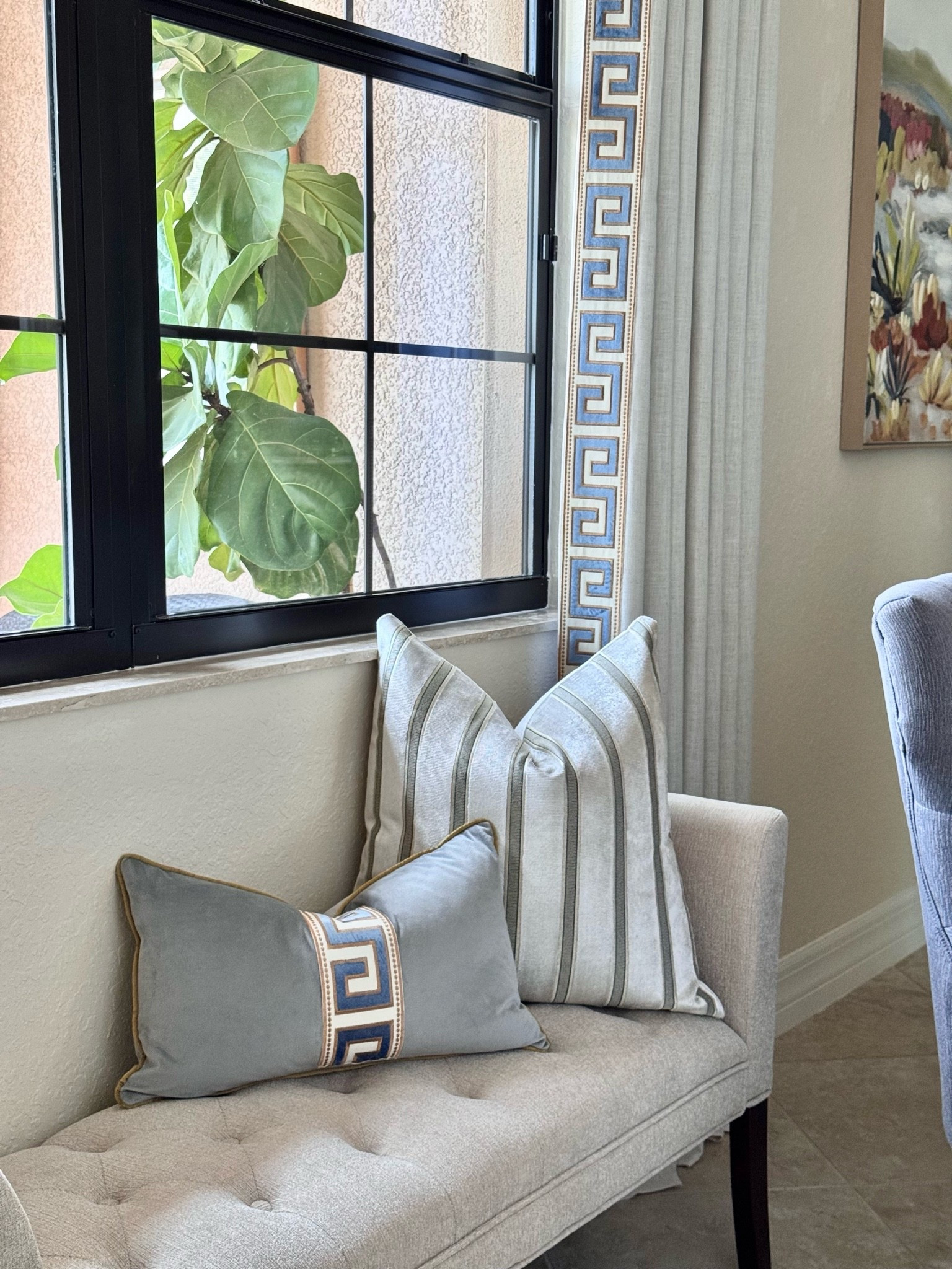 Add a custom look to your drapes & throw pillow covers by simply adding beautiful drapery trim using fabric tape! This is such a fun DIY project for your home! 🩵

DIY Home Decor | Designer Look for Less | Custom Decor | Transitional Decor

#LTKHome #LTKSeasonal #LTKdayinmylife