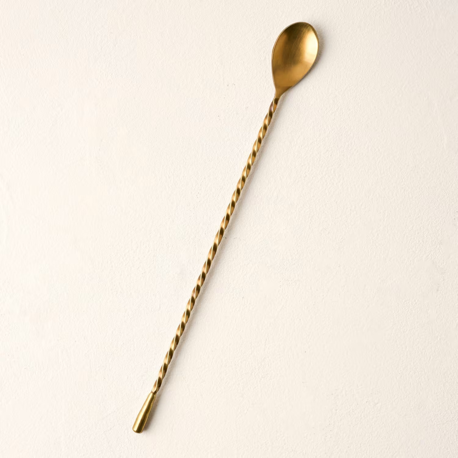 Antique Brass Twisted Handle Cocktail Stirring Spoon | Magnolia