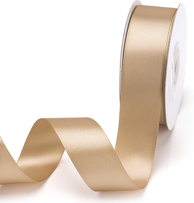 IHKFILAN Double Face Satin Ribbon 1Inchx25Yards Double Sided Solid Polyester Ribbon for Gift Wrap... | Amazon (US)