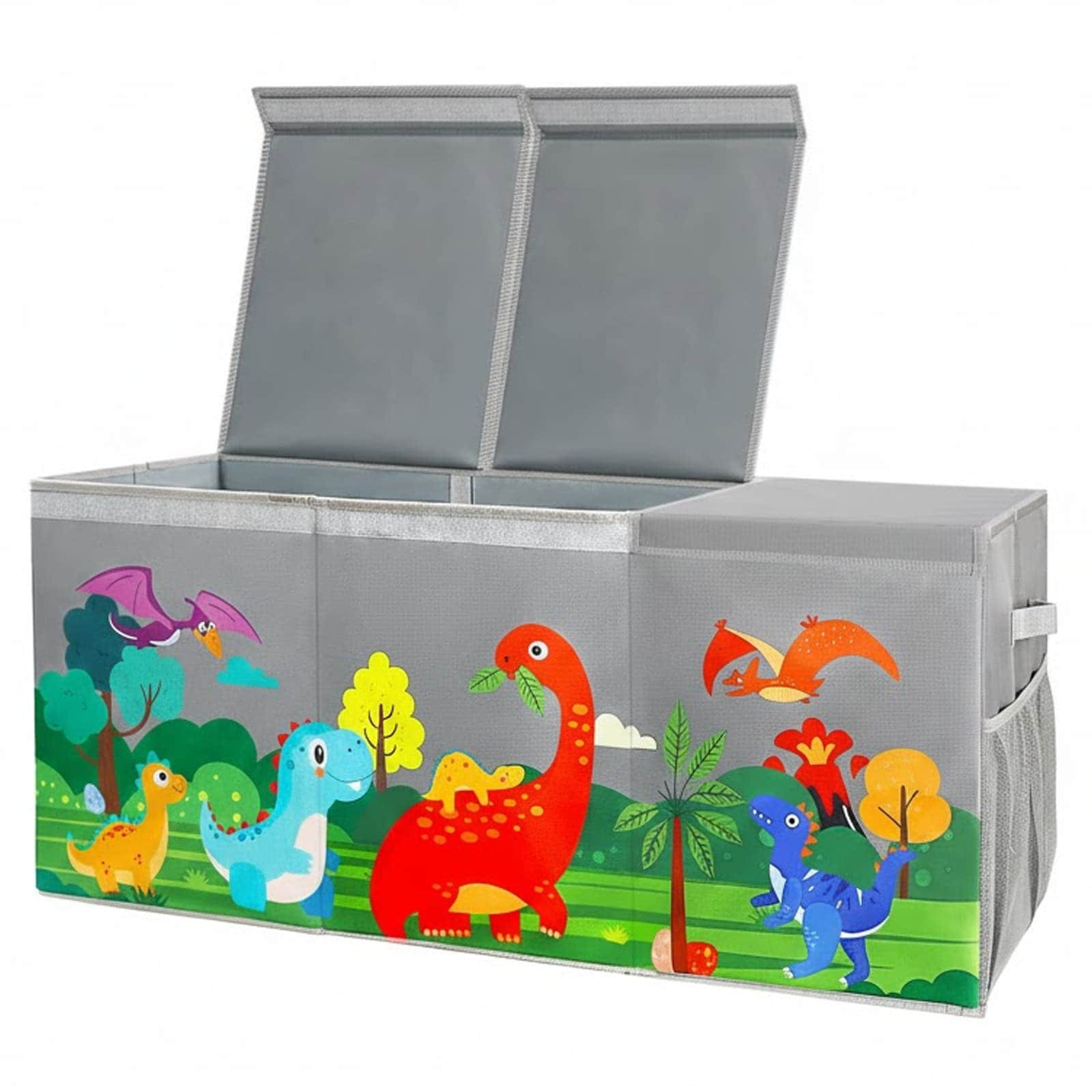 Aoibox Extra Large 1 Piece Toy Storage Organizer 38.2 x 14.2 x 16.5 Inch Collapsible Dinosaur Toy Box with Lids for Kids Boys Girls Nursery Bedroom | Lowe's
