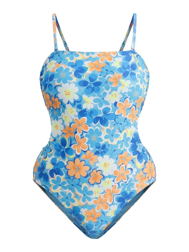 No Boundaries Women's Cutout One Piece Swimsuit, XXS - XXL | Walmart (US)