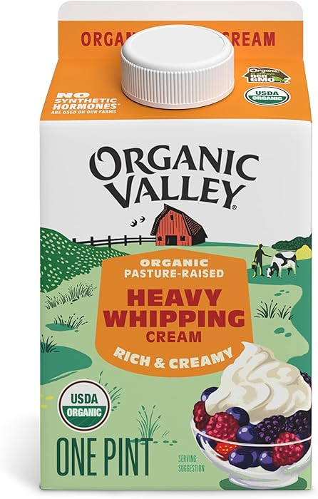 Organic Valley, Cream Heavy Whipping Ultra-Pasturized Organic, 16 Fl Oz | Amazon (US)