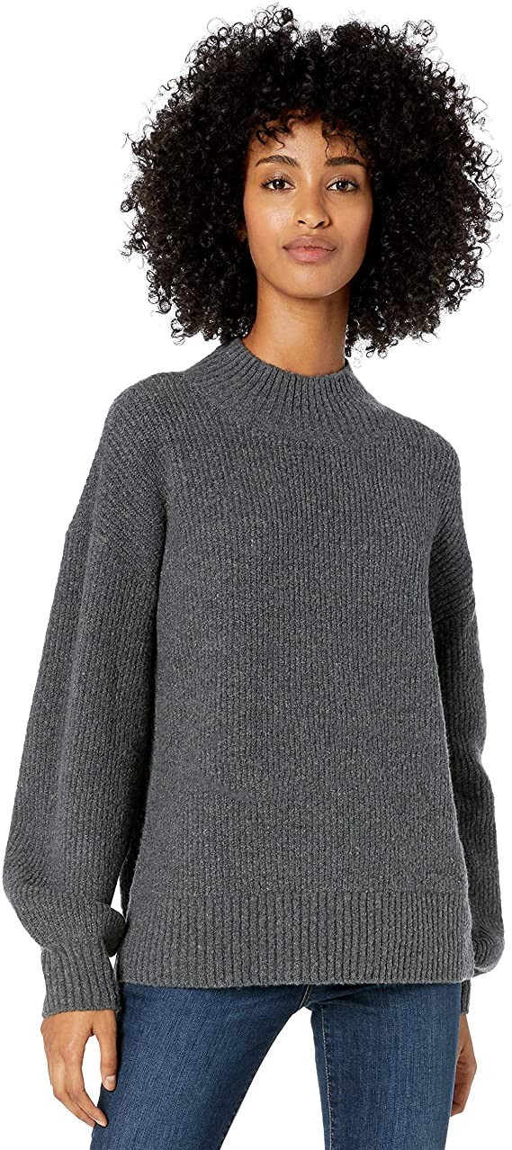 Amazon Brand - Goodthreads Women's Boucle Shaker Stitch Balloon-Sleeve Sweater | Amazon (US)