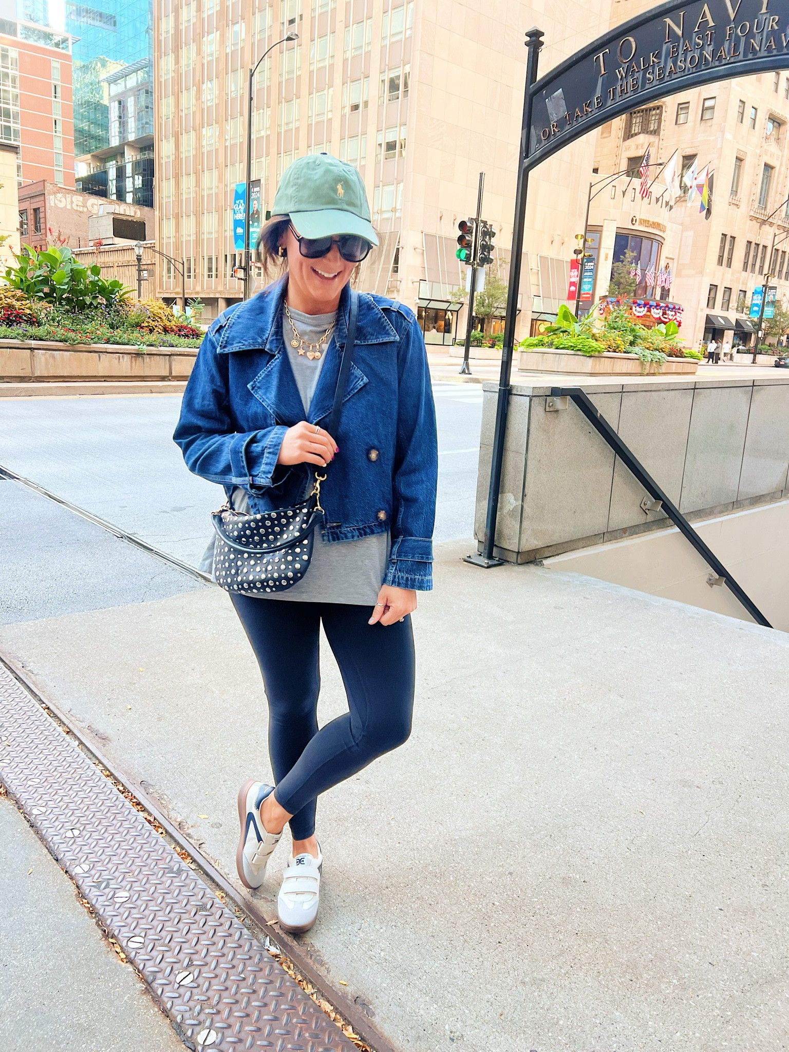 • small jacket
• medium tee
• size 6 leggings 
• sneakers true to size

#LTKStyleTip #LTKFallSale #LTKFindsUnder50