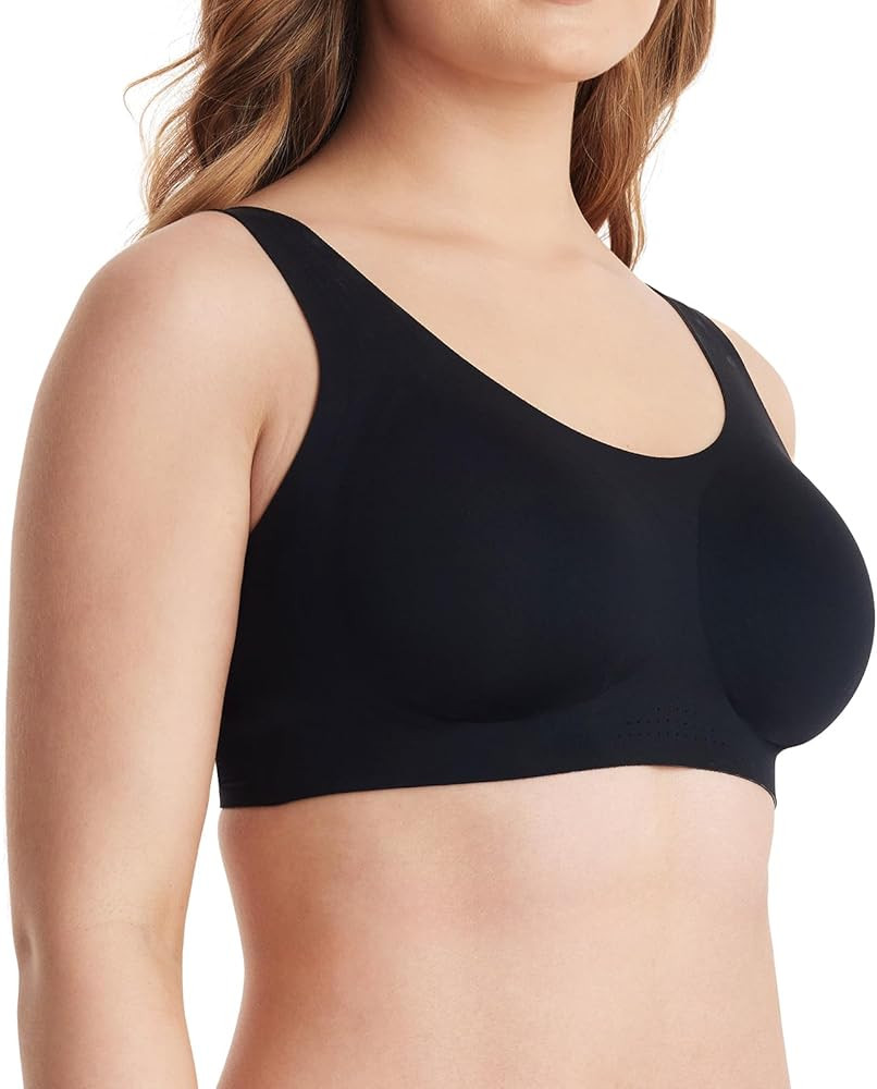 Momcozy Seamless Bra for Women, Comfort Soft Support Bra, Wireless Full-Coverage Everyday Bra Inv... | Amazon (US)