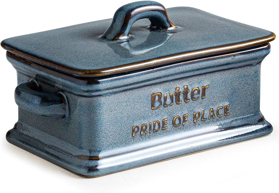 Zoeeker Butter Dish with Lid, Porcelain Butter Dish for Countertop Large Butter Keeper Butter Hol... | Amazon (US)