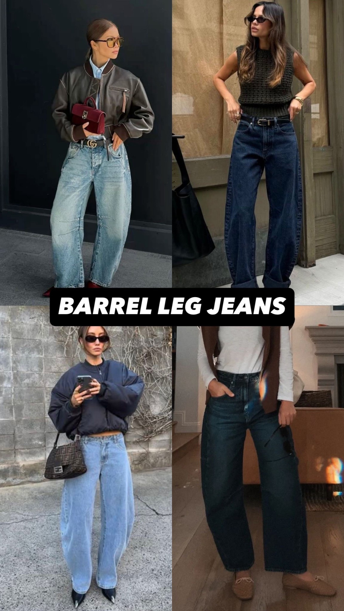 Barrel leg jeans