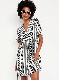 Jacquard Mini Swing Dress | Old Navy (US)