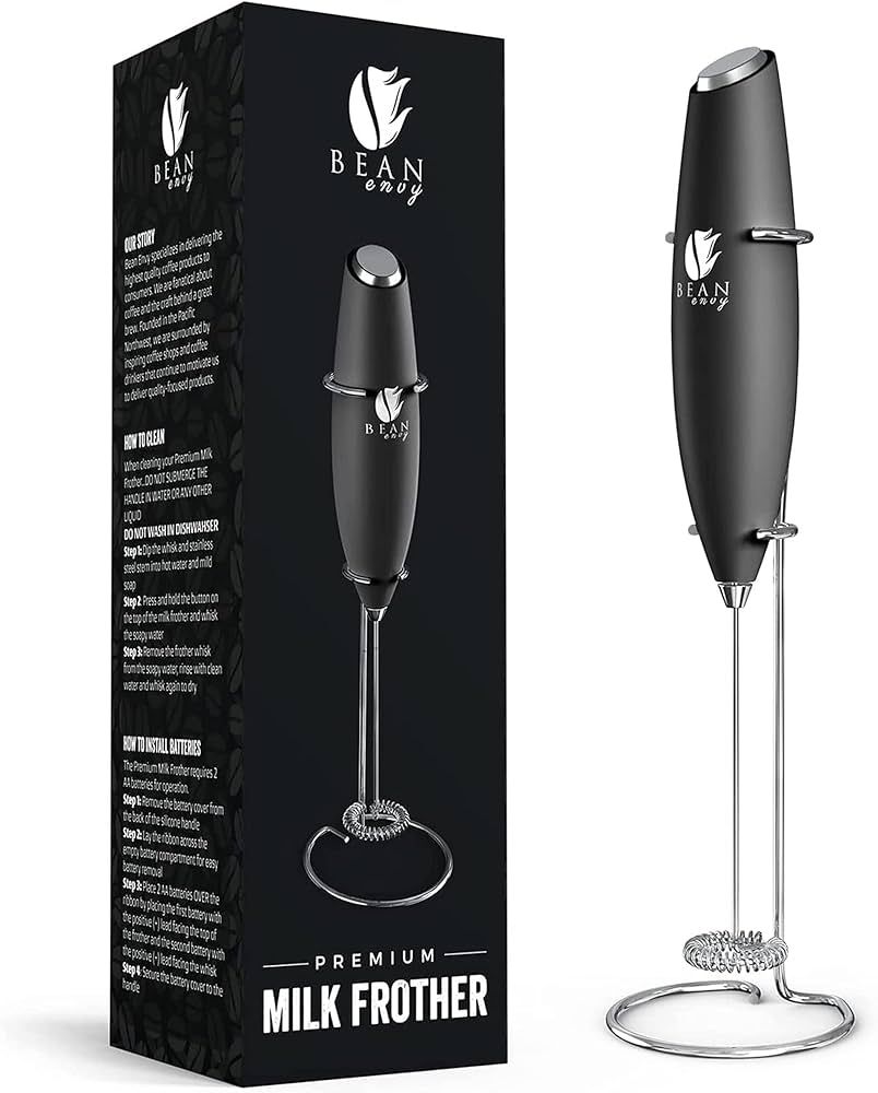 Bean Envy Milk Frother Handheld for Coffee - Electric Hand Blender, Mini Drink Mixer Whisk & Coff... | Amazon (US)