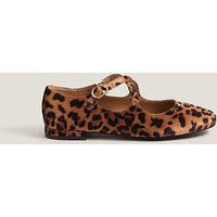 Monsoon Erin Leopard Print Ballet Flats Neutral - Monsoon - Size: 42 | JD Williams (UK)