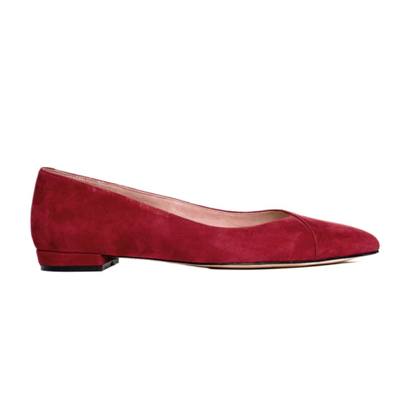Gutsy Garnet Suede Forever Flat | ALLY Shoes