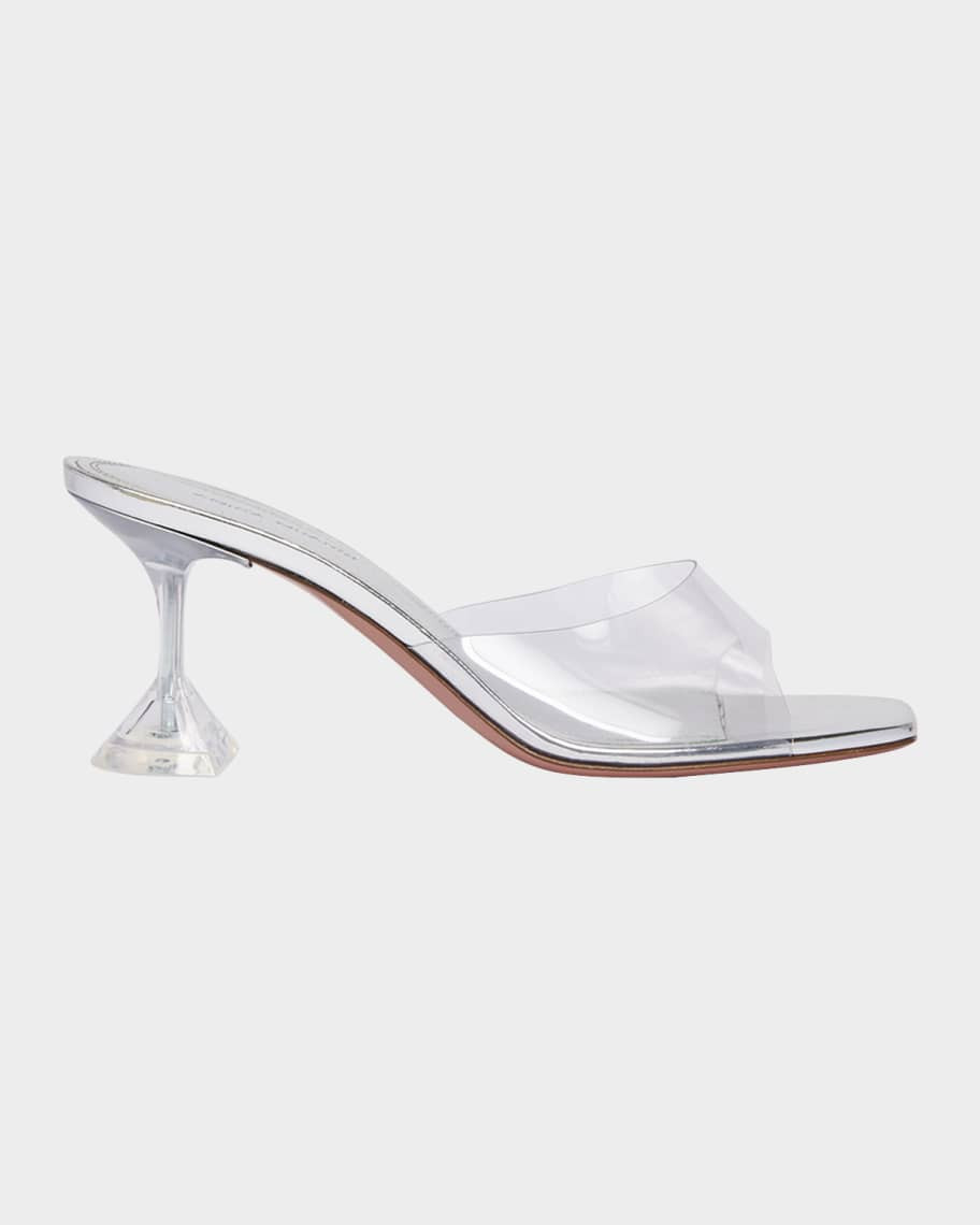 Amina Muaddi Lupita Transparent Mule Sandals | Neiman Marcus