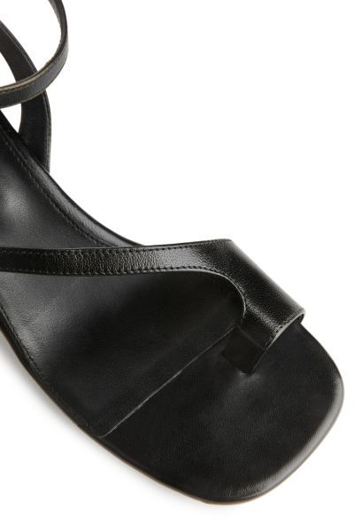 Heeled Leather Sandals | H&M (UK, MY, IN, SG, PH, TW, HK)