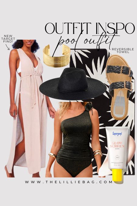 Pool outfit/beach look! I just got this cover up, so cute! Swimsuit is 25% off. 
- Supergoop! 20% off once a summer sale 
- Dolce vita deals on sandals

Vacation outfits. Swimsuit. Summer outfit. Cover up. Sandals. 

#LTKStyleTip #LTKSaleAlert #LTKSwim