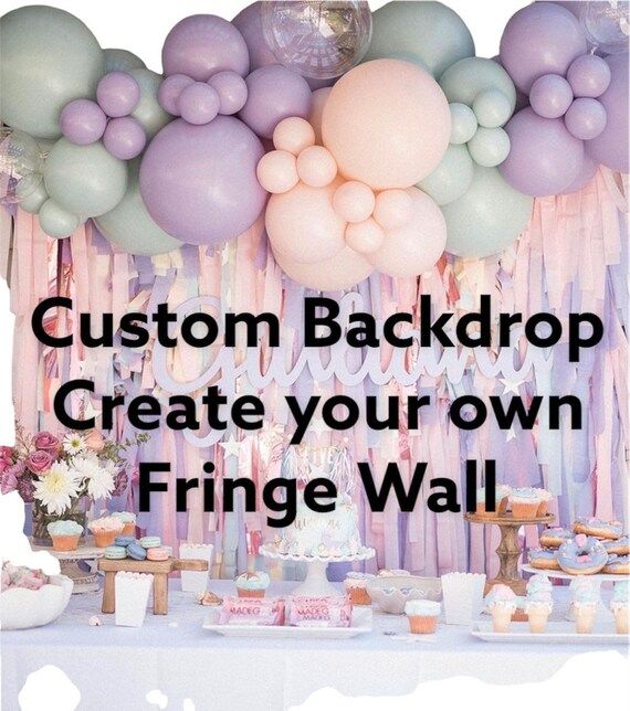Create your own Plastic Streamer Fringe Wall Backdrop One Piece | Etsy (US)