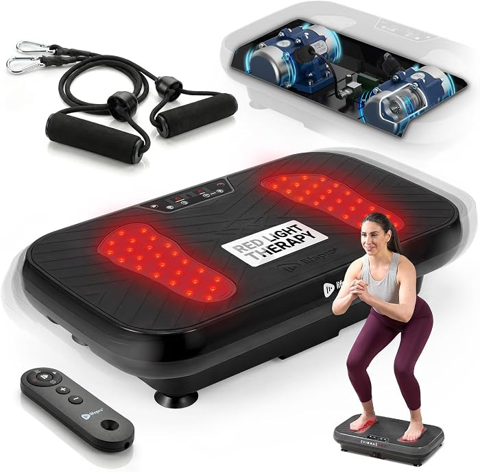 Lifepro VibraRed Vibration Plate with Red Light Therapy & Resistance Bands | Amazon (US)