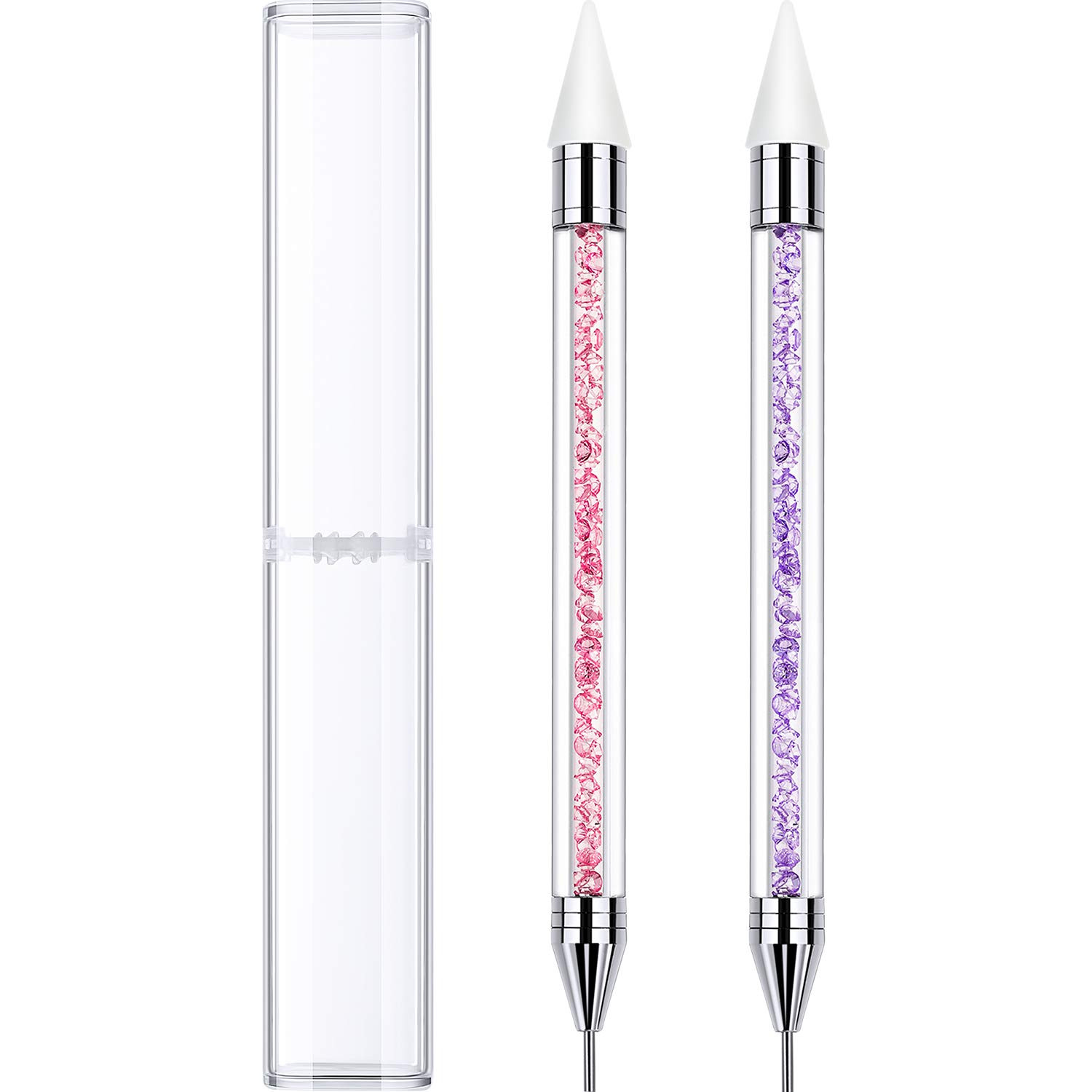 2 Pieces Rhinestone Picker Dotting Pen, Dual-ended Rhinestone Gems Crystals Studs Picker Wax Penc... | Amazon (US)