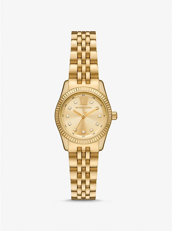 Petite Lexington Pavé Gold-Tone Watch | Michael Kors US
