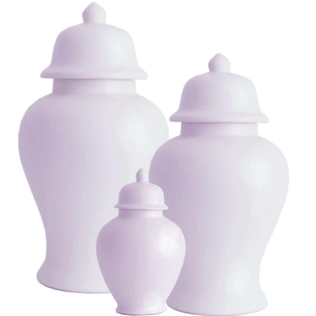 Matte Light Lavender Ginger Jars | Lo Home by Lauren Haskell Designs