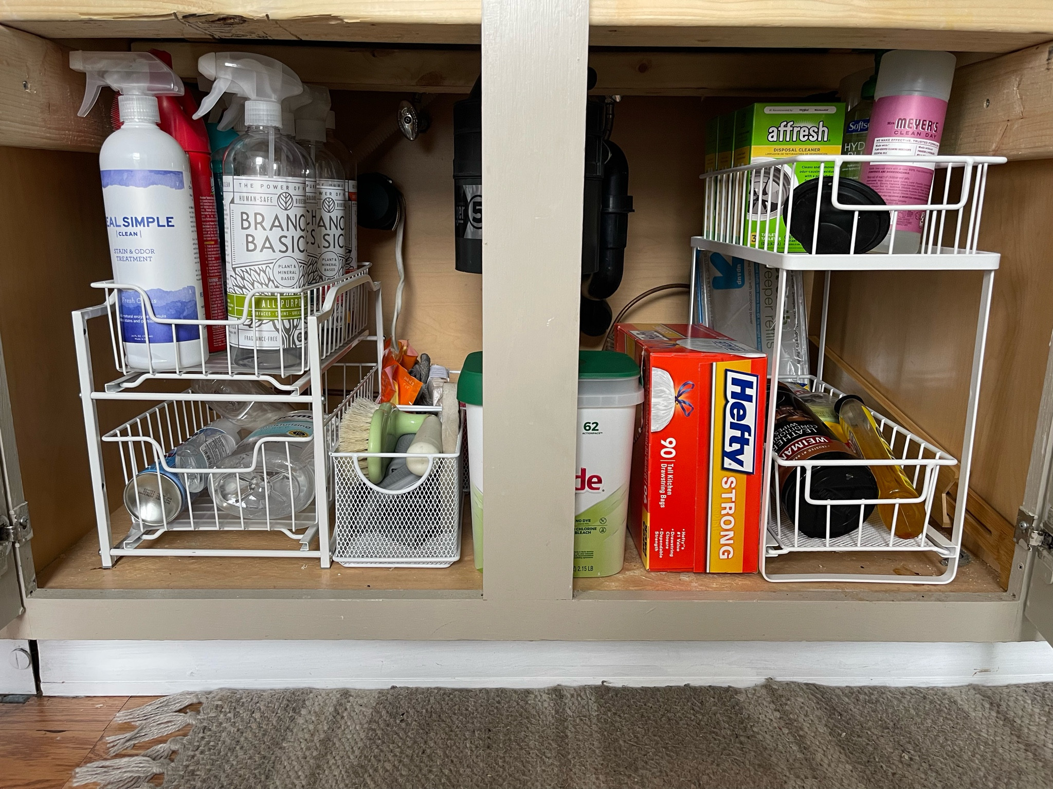 Under the sink organization, kitchen organization, sink storage, cleaning storage 

#LTKhome #LTKunder50 #LTKfamily
