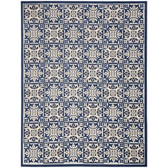 Nourison Aloha 6 x 9 Blue Indoor/Outdoor Geometric Tropical Area Rug | Lowe's