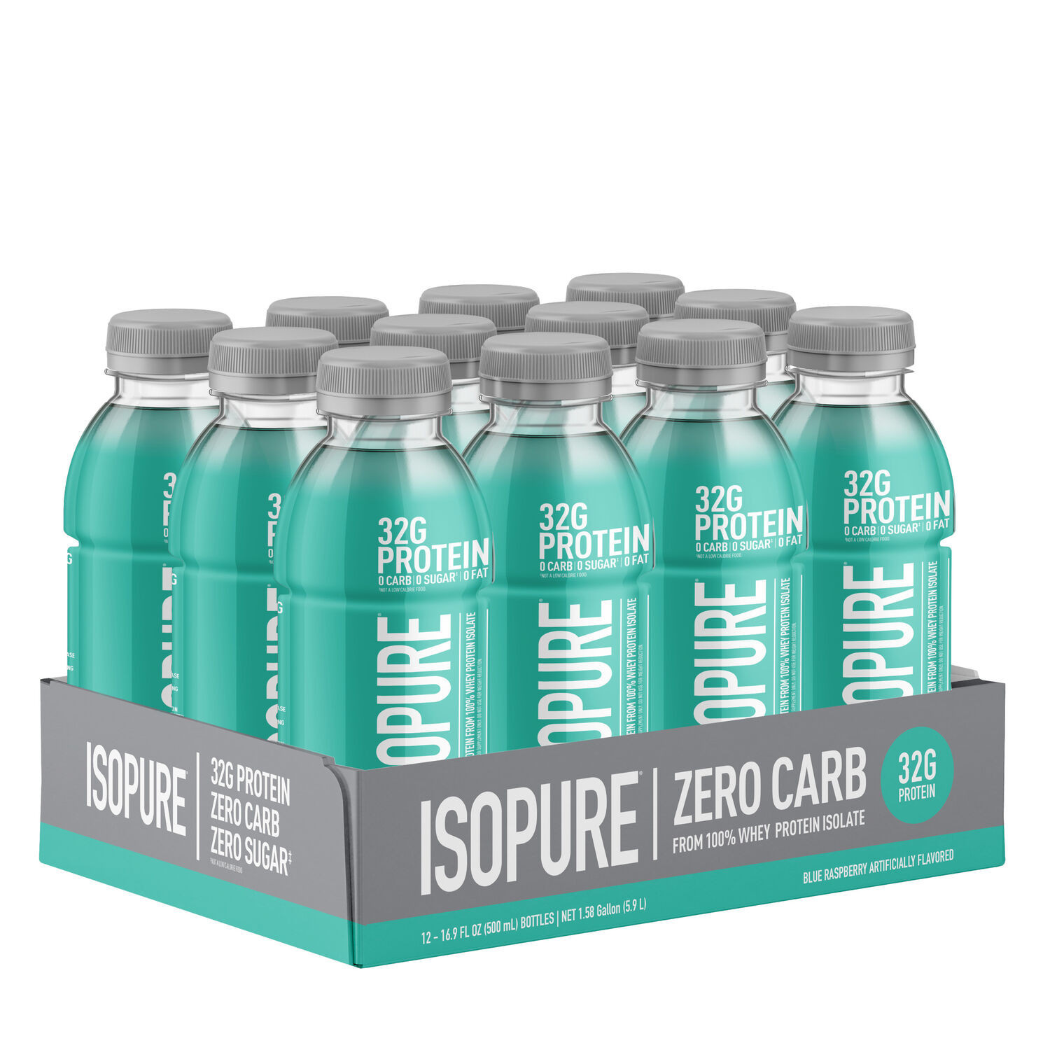 32g RTD Protein Drink - Blue Raspberry - 16.9oz (12 Bottles) | GNC