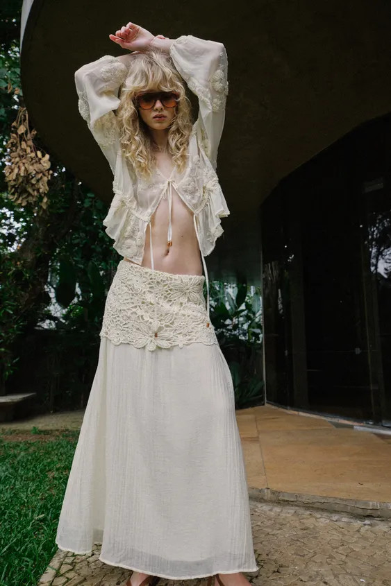 RUSTIC CROCHET SKIRT | Zara US