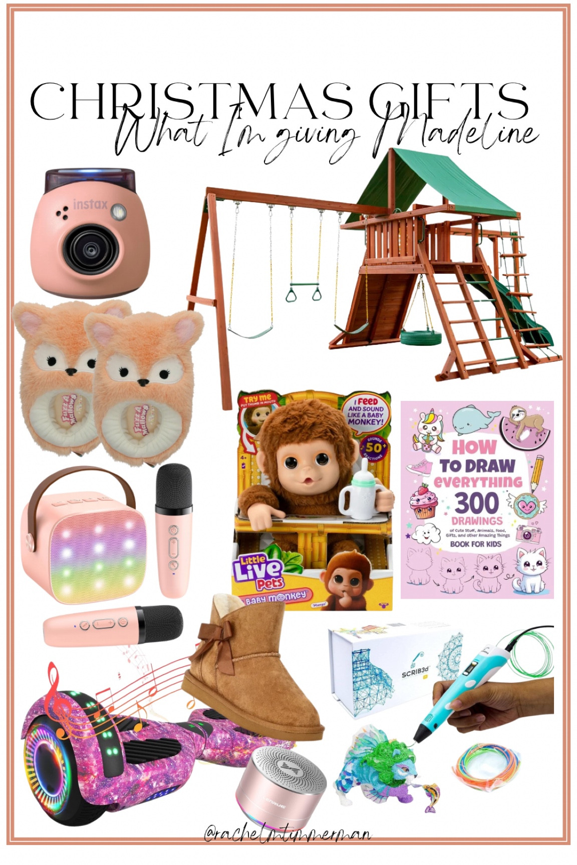 What Madeline is getting this Christmas!! 🙂 I always knew the Christmas after I bought our home I was going to get Madeline a swing set! It’s also something future kids will enjoy as well, so I’m excited to make it a special edition to our home ❤️ did a lot of research, and this one ended up being our favorite! the other items are on Madeline’s Santa wishlist 😉 this instax pal camera is adorable!! She’s also been wanting a hoverboard. 

Gifts for girls. Nine year old girl gifts. LTK gifts. Swing set. LTK sale alert. 

#LTKCyberWeek #LTKGiftGuide #LTKHoliday