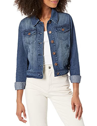 dollhouse womens Dark Denim Jacket, Dark Wash, Medium US | Amazon (US)