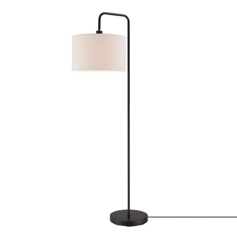 Globe Electric Barden 58" Matte Black Floor Lamp with White Linen Shade, 67065 | Walmart (US)