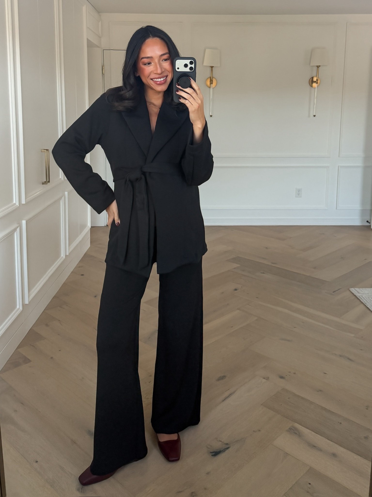 Comfy Winter Outfit 🤍 Use code NENAXSPANX for 15% off your first Spanx purchase + free shipping! Wearing size M cardigan and size M Tall wide leg pants - this material is so comfortable, lightweight and buttery soft!

Loungewear
Winter outfit
Winter fashion
Airport outfit
Travel outfit

#LTKSeasonal #LTKTravel #LTKBump