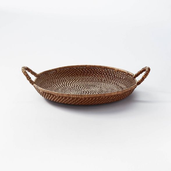 18" Rattan Woven Serving Tray with Handles - Threshold™ designed with Studio McGee | Target