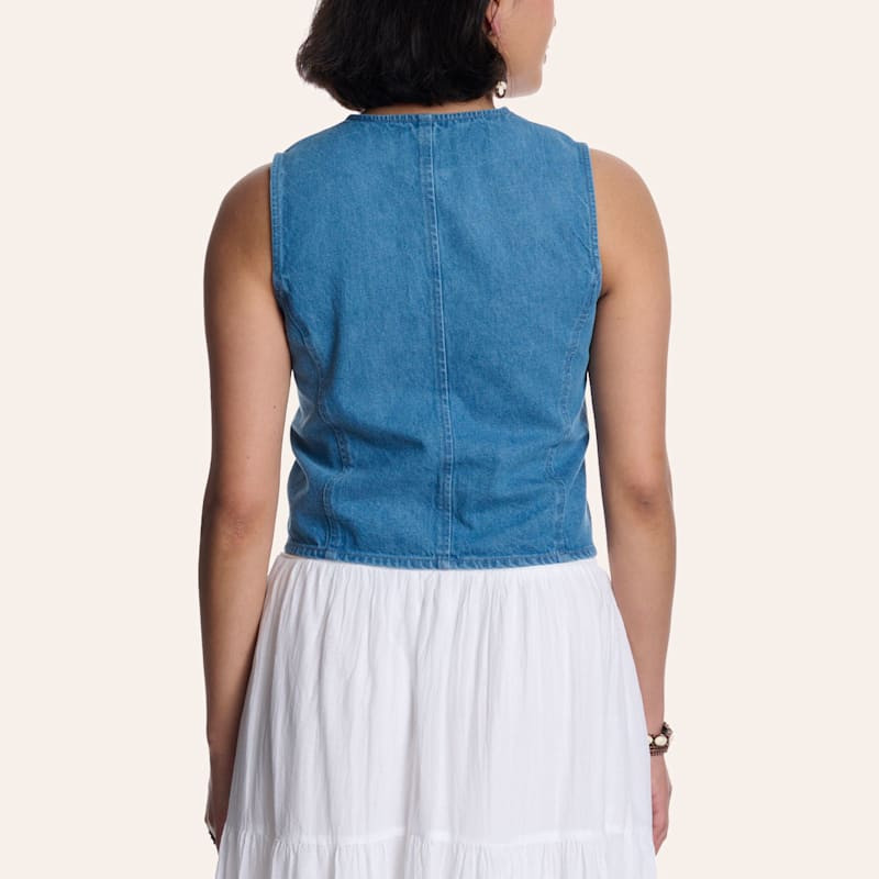 Cotton & Rye Women's Light Wash Denim Vest | Cavender's