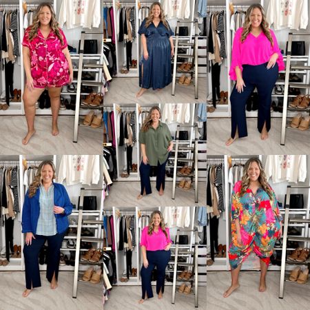 Nordstrom Plus Size Haul PART 1 👉 I’m naturally higher waisted and:
5’8
18/20 
2X
42DD 
Fit notes, in order of video appearance:
1. Floral caftan dress is GORGEOUS and has a cool feature inside that lets you tighten or loosen the waist line! Omg! Runs true, I have in 2X. Wear this to a dressy occasion with heels or on a resort vacation!
2. Stretch pull on navy pants - come in black too- these are AMAZING AND SO COMFY FOR WORK! The 18W are a little big on me, so they run generous!
3. Pink top - too tight on hips to wear untucked, I had the 2X on
4. Blue plaid work top - this is one of new faves! Runs true and I have it in 2X, the reviews say to size down but I don’t agree! Get your regular size. Tons of prints and marked down!
5. This nic + Zoe blazer is selling out fast but I have it in 2x and it fit great! I maybe could have even done the 1X which is still in stock! Comes in several colors!
6. This tunic top is so good and comes in several colors 1X-4X, runs true to size if you are good w a lil oversized! Perf for straight or skinny leggings, dress up or down! 
7. Size up in this but it has stretch and is structured beautifully / huge fan! I have 2x on in the try on but would prefer 3x. Comes in several colors!
8. This blue maxi is beautiful and perfect for wedding guest dress! Runs true!
9. These pajamas are wonderful and great quality - size up if unsure but I have in my regular 2X! 


#LTKsalealert #LTKworkwear #LTKplussize