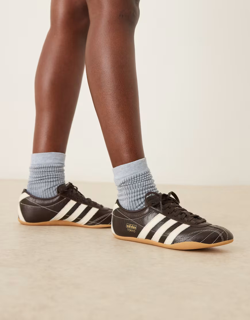 adidas Originals Tokyo trainers in brown with white stitching | ASOS (Global)