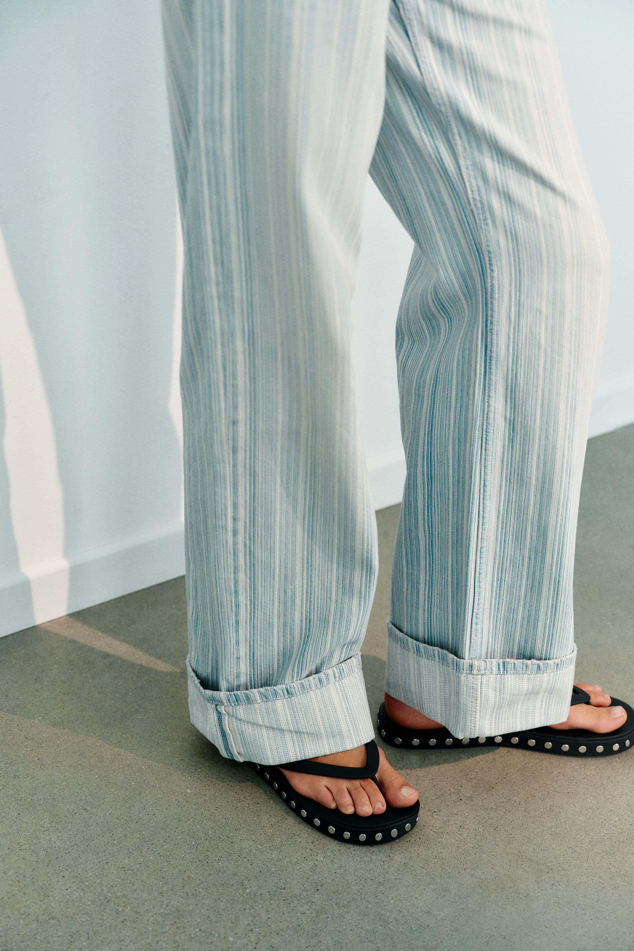 STUDDED FLAT SANDALS | Zara US