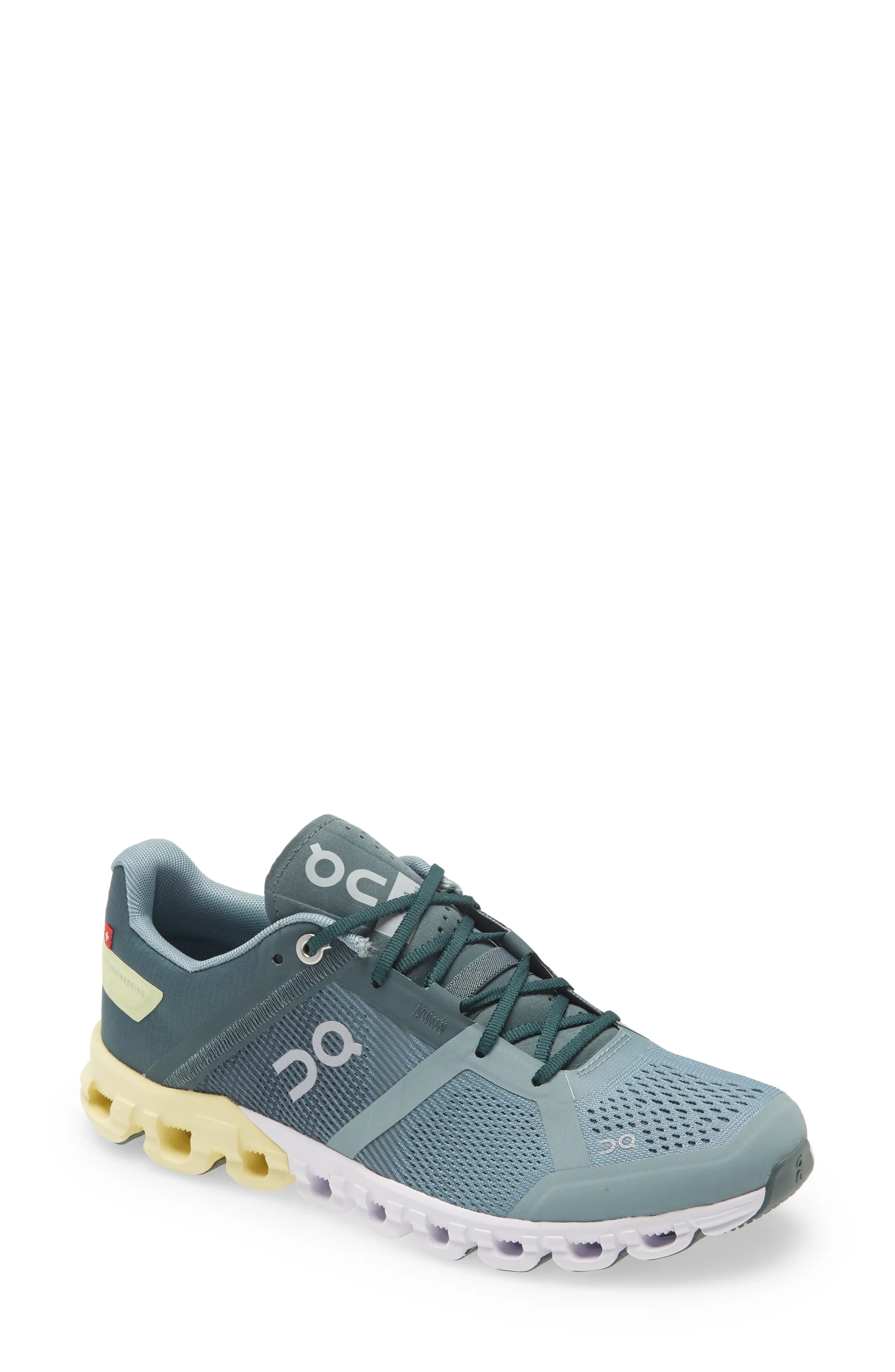 On Cloudflow Running Shoe in Sea/Limeline at Nordstrom, Size 6.5 | Nordstrom