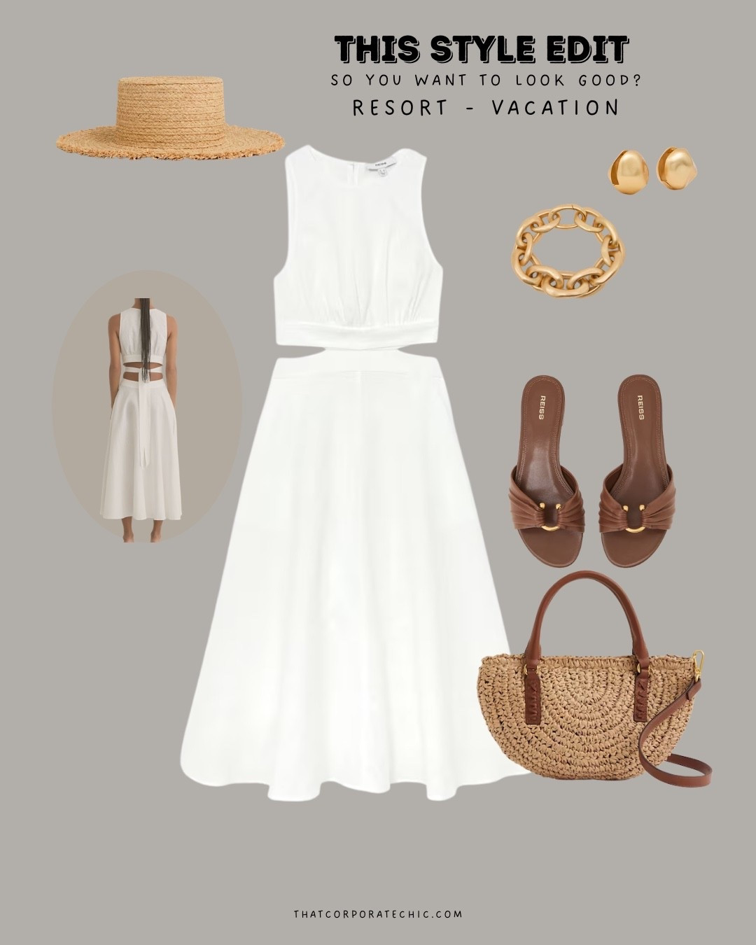 Vacation style - resort wear 

White dress styling 
Easy ways to style a white dresss

Dress also comes in petite 

#LTKdresses #LTKstyletip #LTKsummer