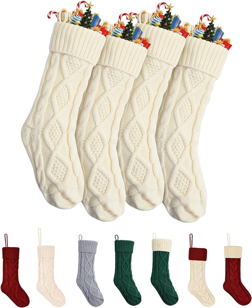 Mr. Pen- Christmas Stockings, 4 Pack, 18" Cream Stockings Christmas, Stockings for Christmas, Sto... | Amazon (US)