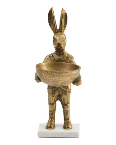 Aluminum Rabbit On Marble Base | Pillows & Decor | Marshalls | Marshalls