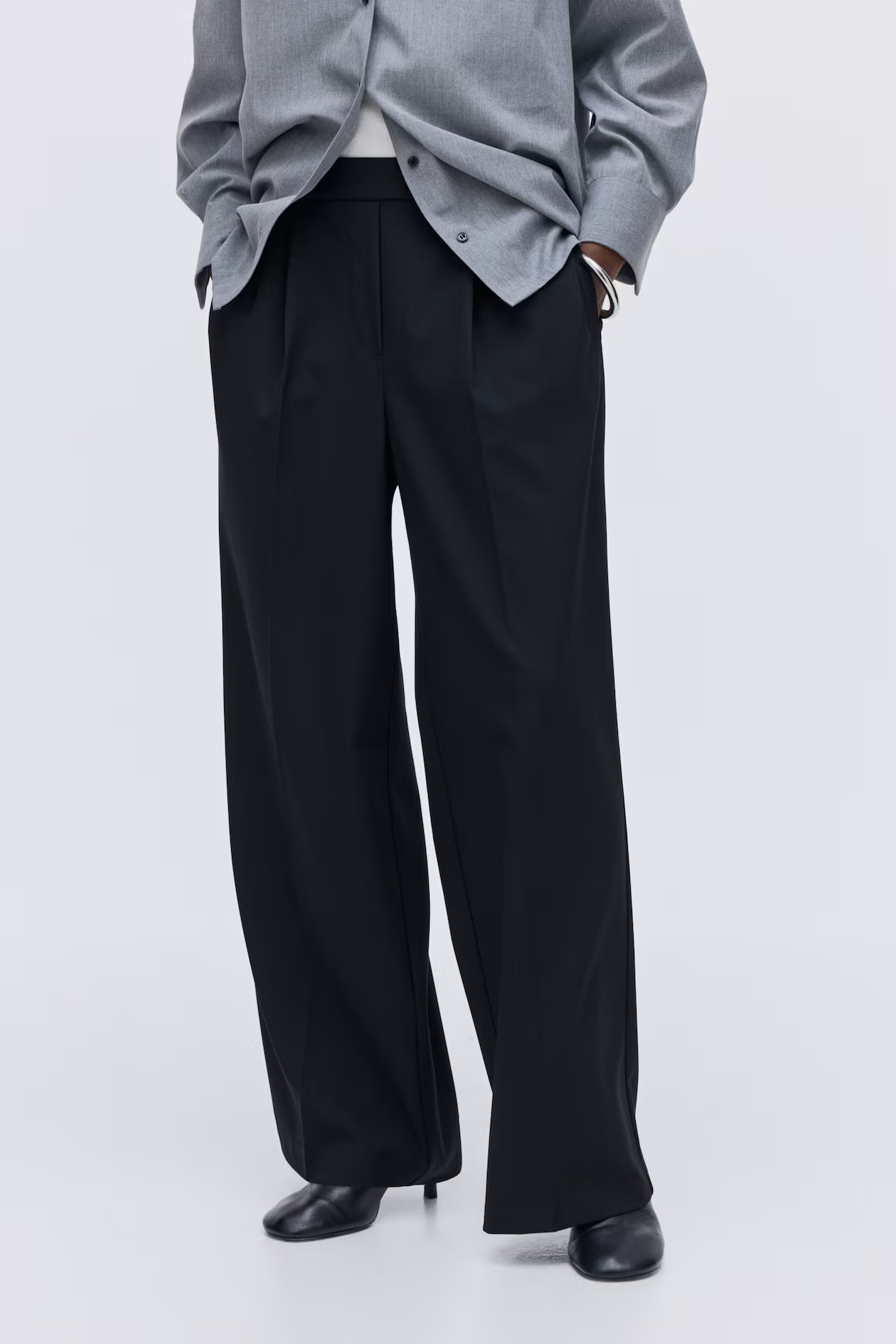 Tailored pull-on trousers | H&M (UK, MY, IN, SG, PH, TW, HK)