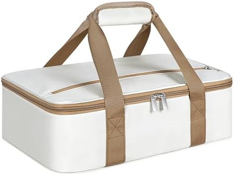 Insulated Casserole Carrier, Portable Casserole Carrier for Hot or Cold Food Lunch Tote Warmer or... | Amazon (US)
