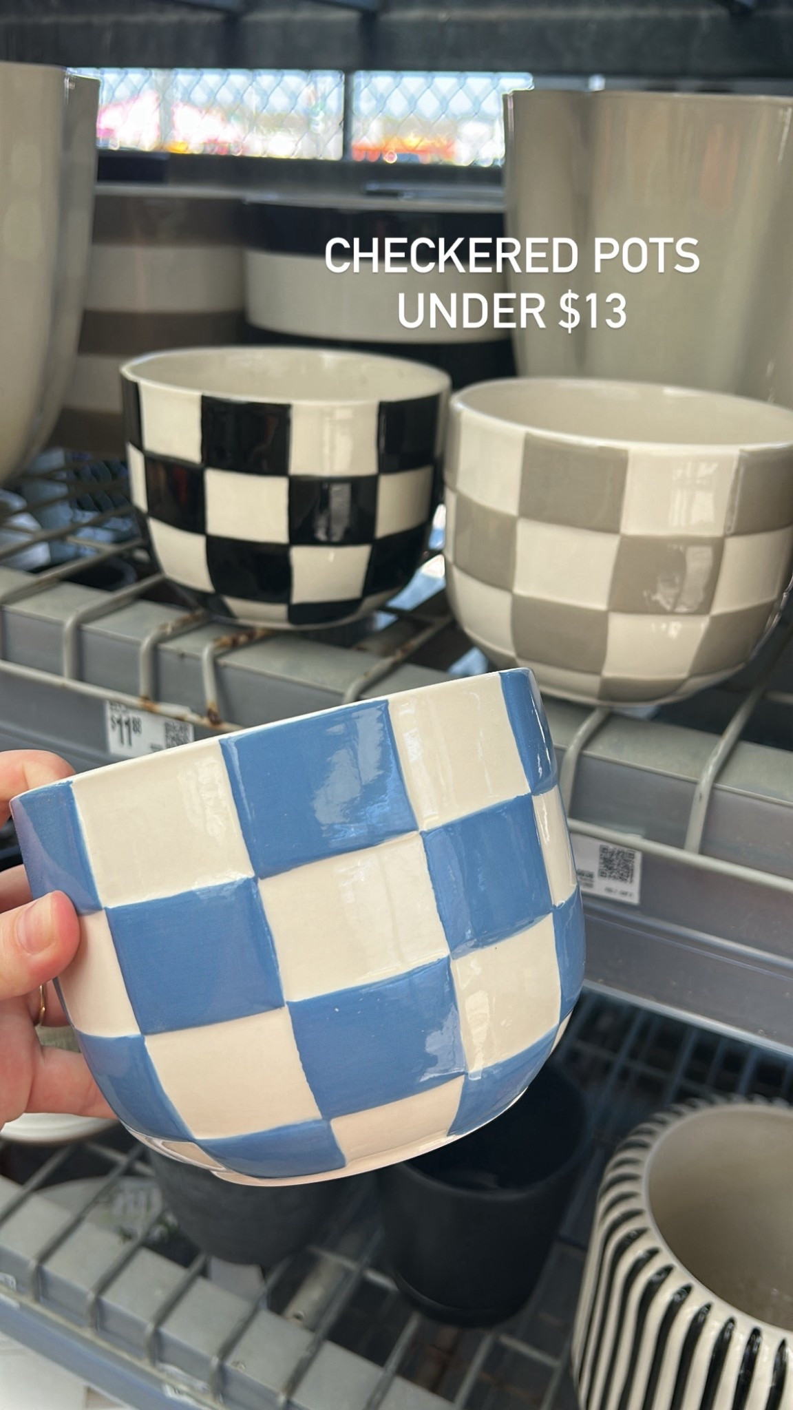 Checkered pots under $13 #LTKplants #LTKpots #LTKplant 

#LTKHome